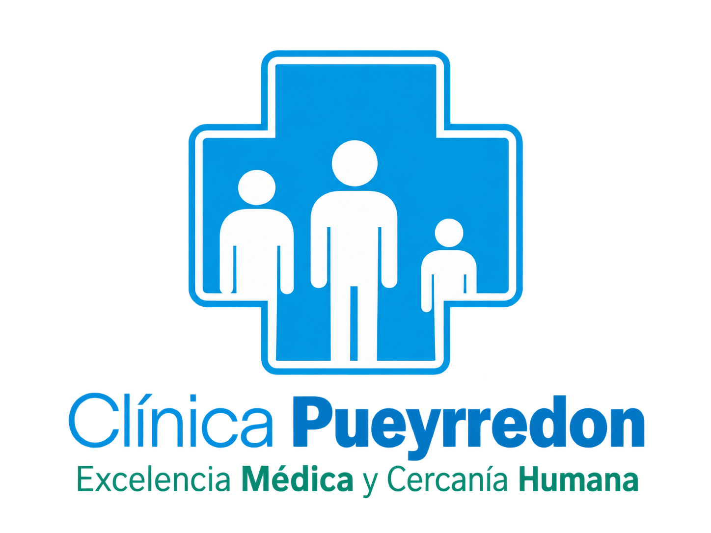 Logo de Clínica Pueyrredon con Cruz Médica